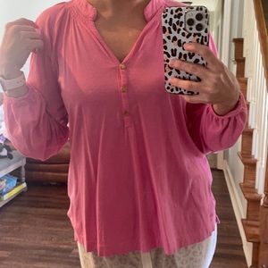 Lilly Pulitzer cotton long sleeve blouse
